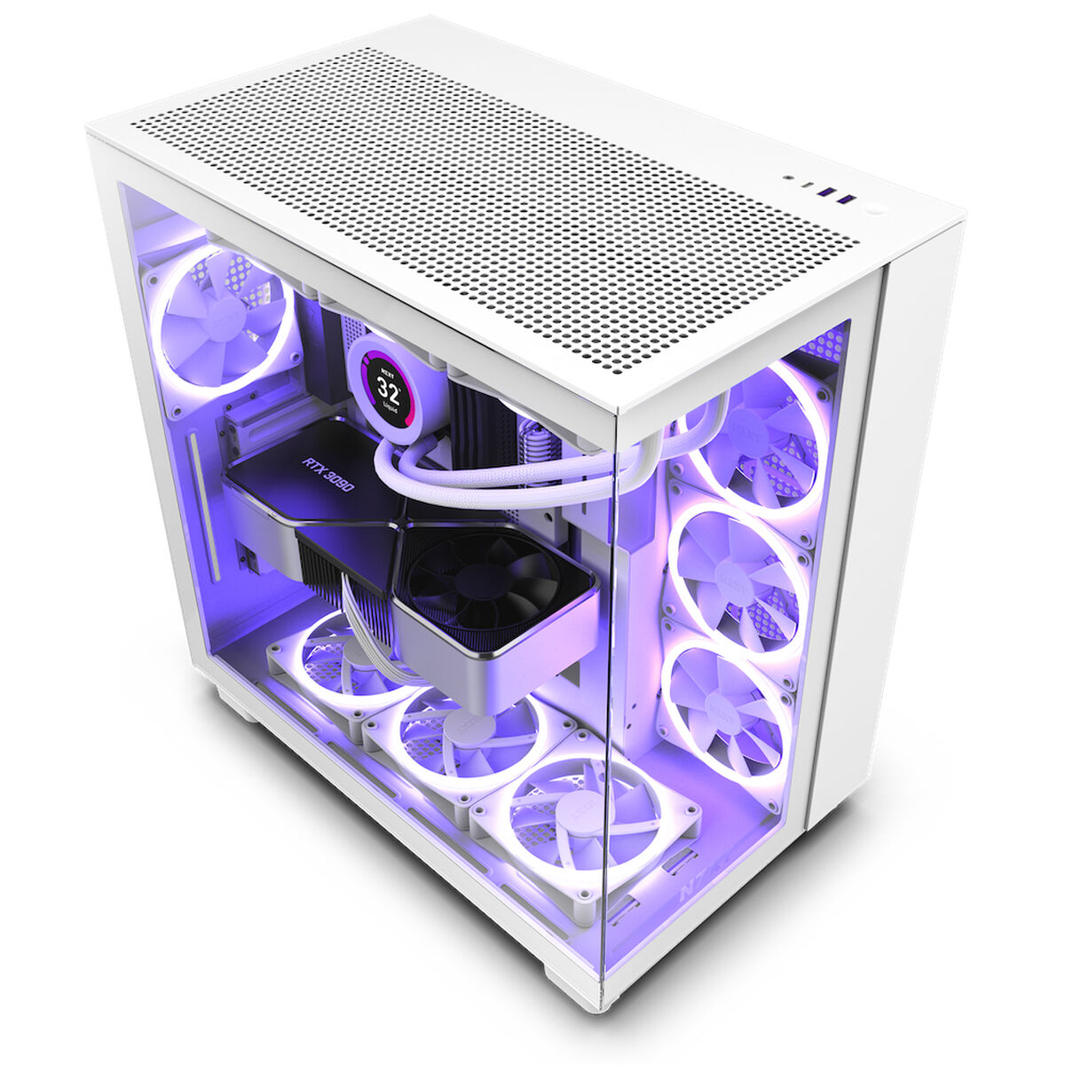 ATX Semi-tower Box NZXT H9 All White ATX Semi-tower Box NZXT H9 All White