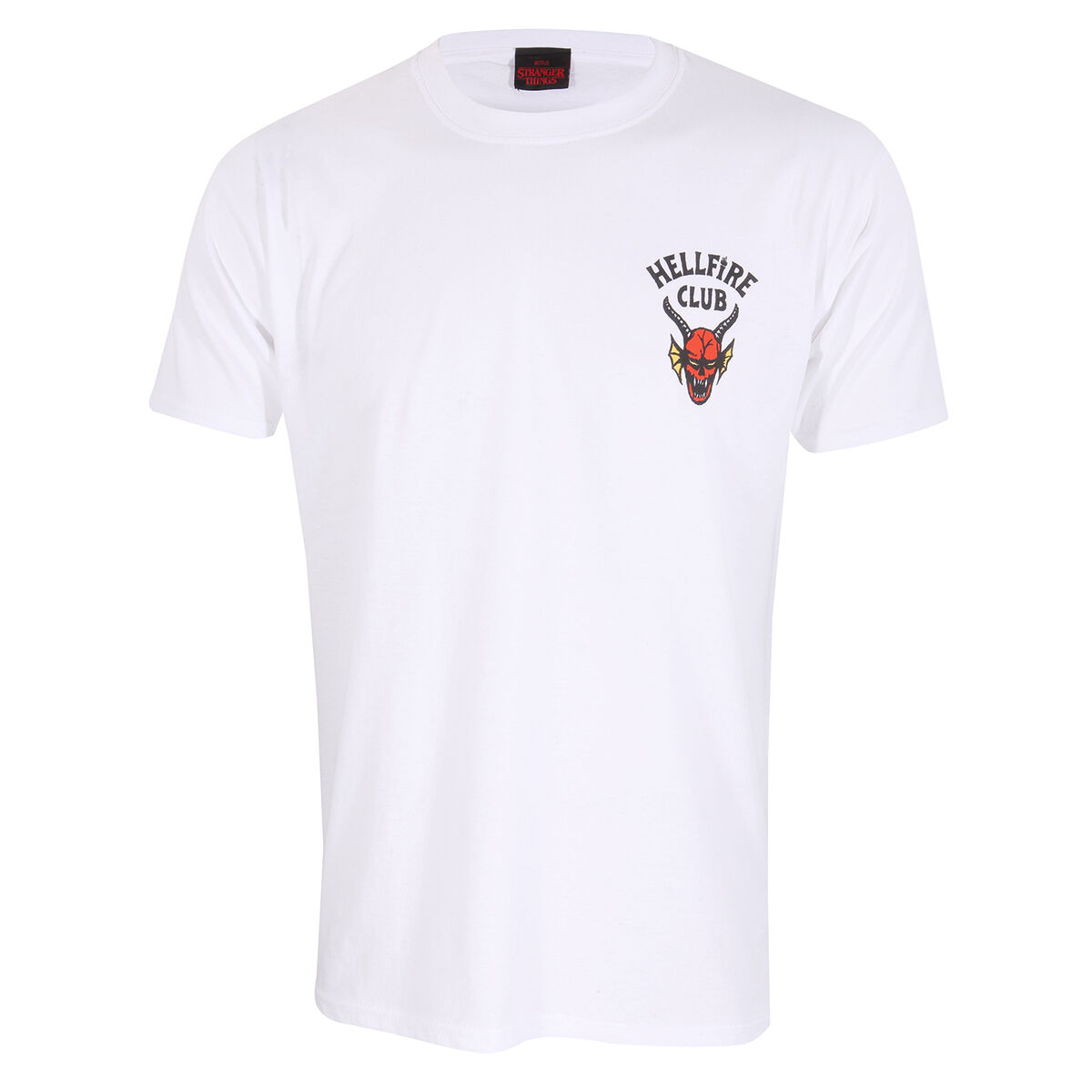 Short Sleeve T-Shirt Stranger Things Helfire Club White Unisex Short Sleeve T-Shirt Stranger Things Helfire Club White Unisex