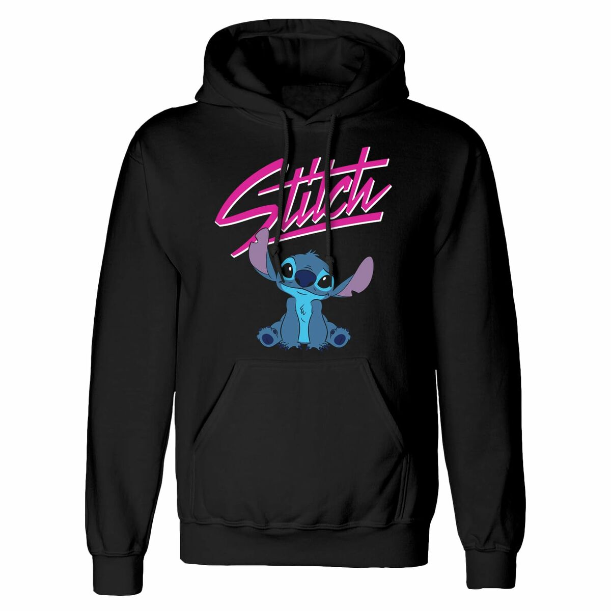 Unisex Hoodie Stitch Script Black Unisex Hoodie Stitch Script Black