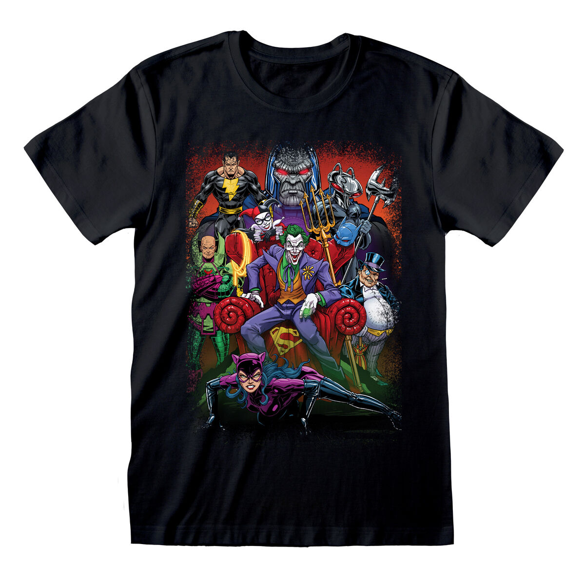 Short Sleeve T-Shirt DC Comics Villains Black Unisex Short Sleeve T-Shirt DC Comics Villains Black Unisex