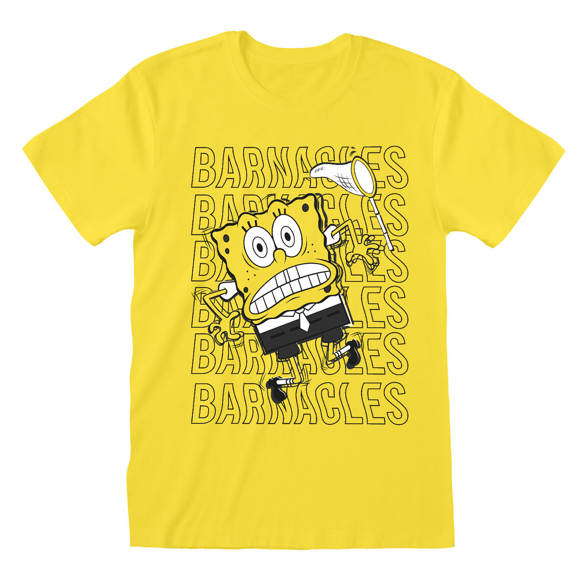 Unisex Short Sleeve T-Shirt Spongebob Barnacles Yellow Unisex Short Sleeve T-Shirt Spongebob Barnacles Yellow