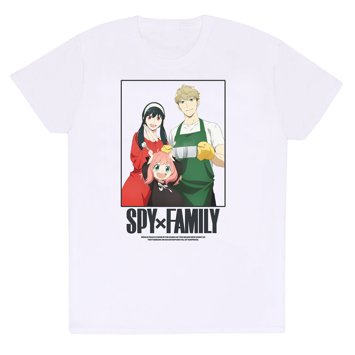 Short Sleeve T-Shirt Spy X Family Full Of Surprises White Unisex Short Sleeve T-Shirt Spy X Family Full Of Surprises White Unisex