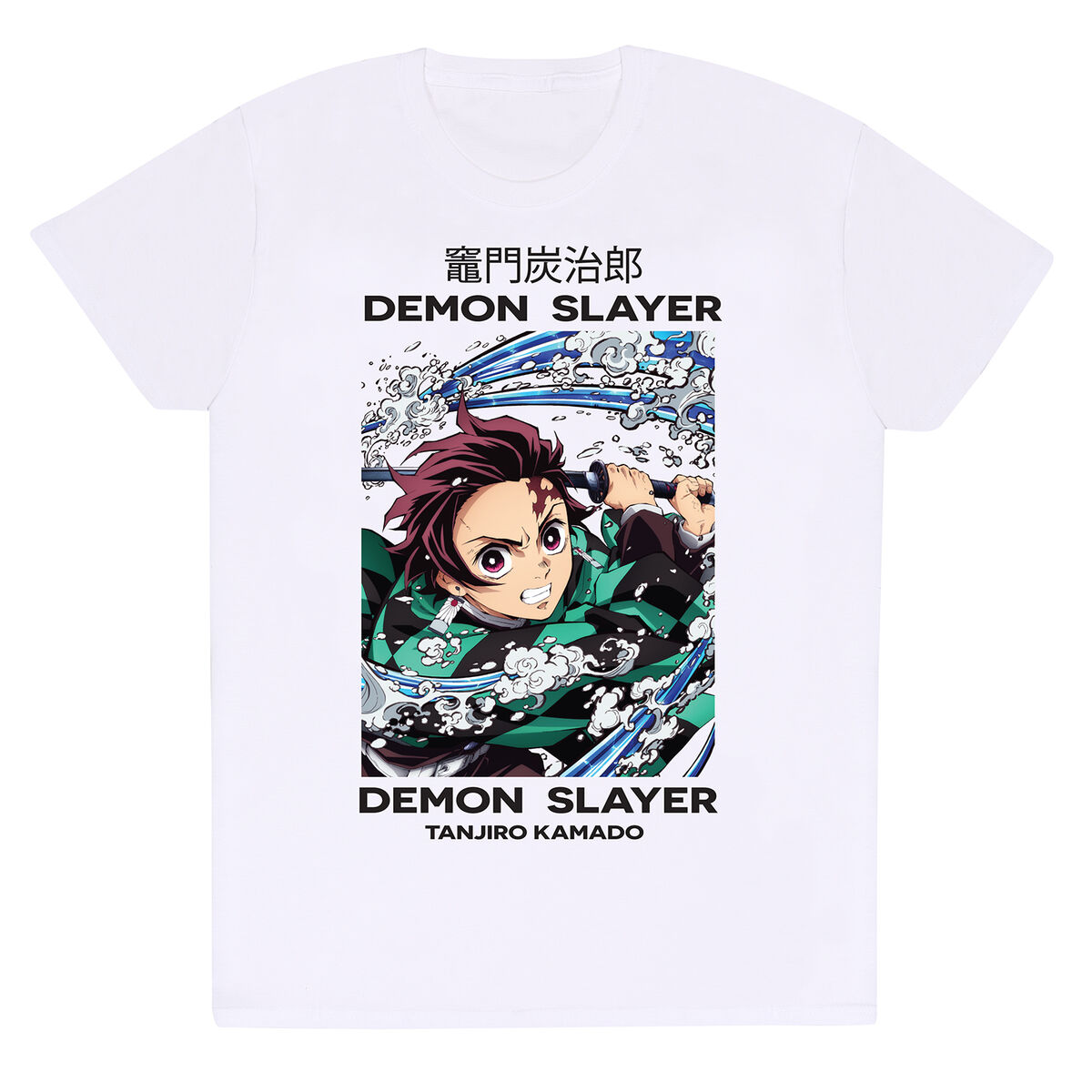 Short Sleeve T-Shirt Demon Slayer Whirlpool White Unisex Short Sleeve T-Shirt Demon Slayer Whirlpool White Unisex