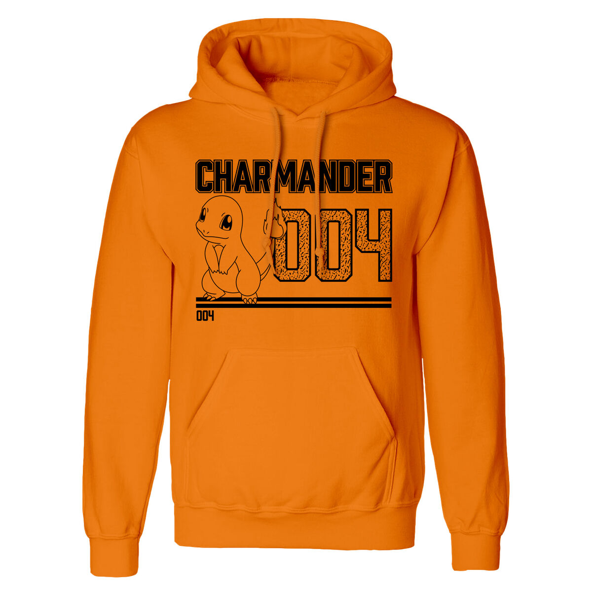 Unisex Hoodie Pokémon Charmander Line Art Orange Unisex Hoodie Pokémon Charmander Line Art Orange