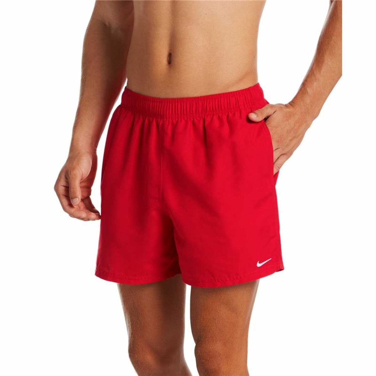 Menâs Bathing Costume Nike 5″ Volley Short Red Menâs Bathing Costume Nike 5″ Volley Short Red