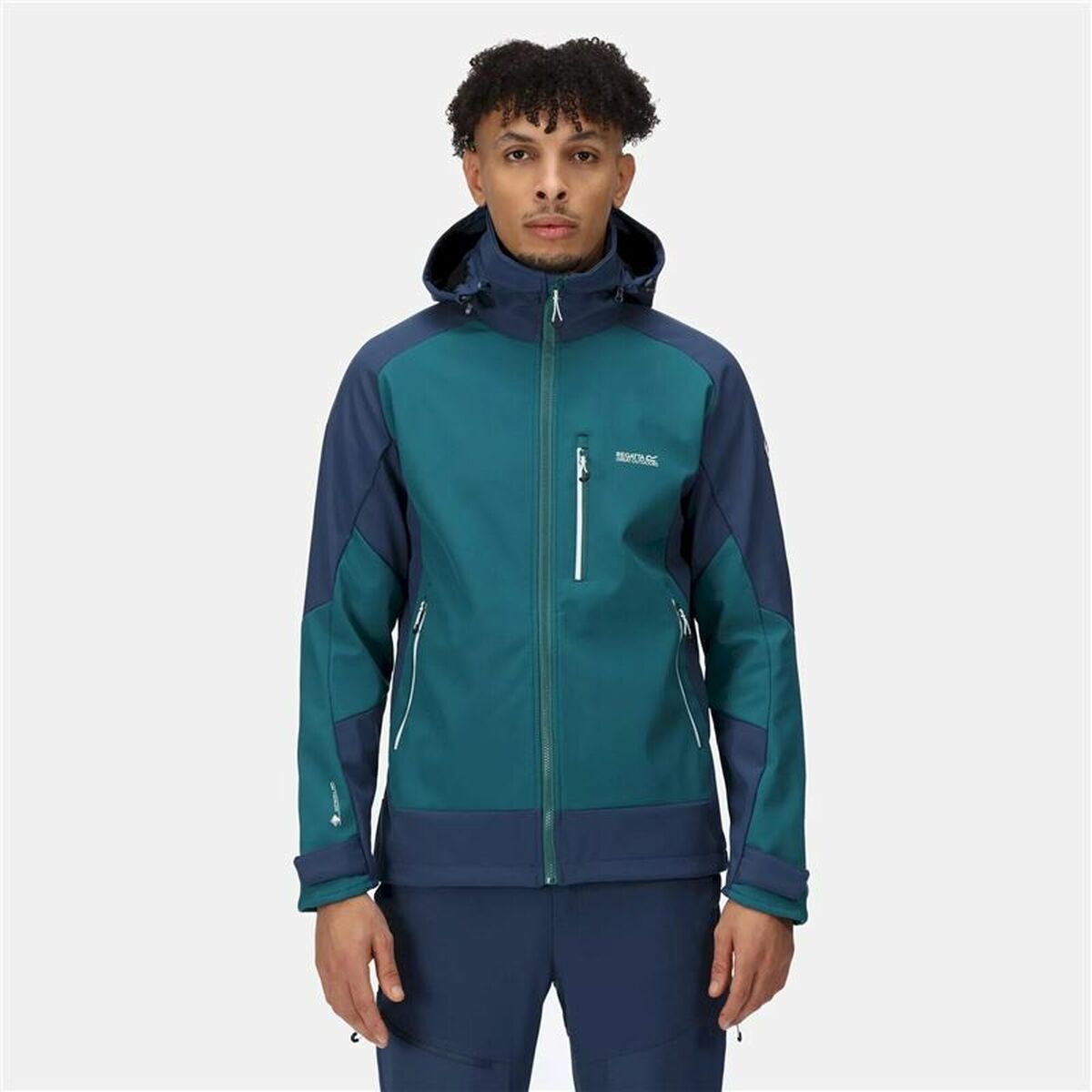 Men’s Sports Jacket Regatta Hewitts VII Blue Green Hood