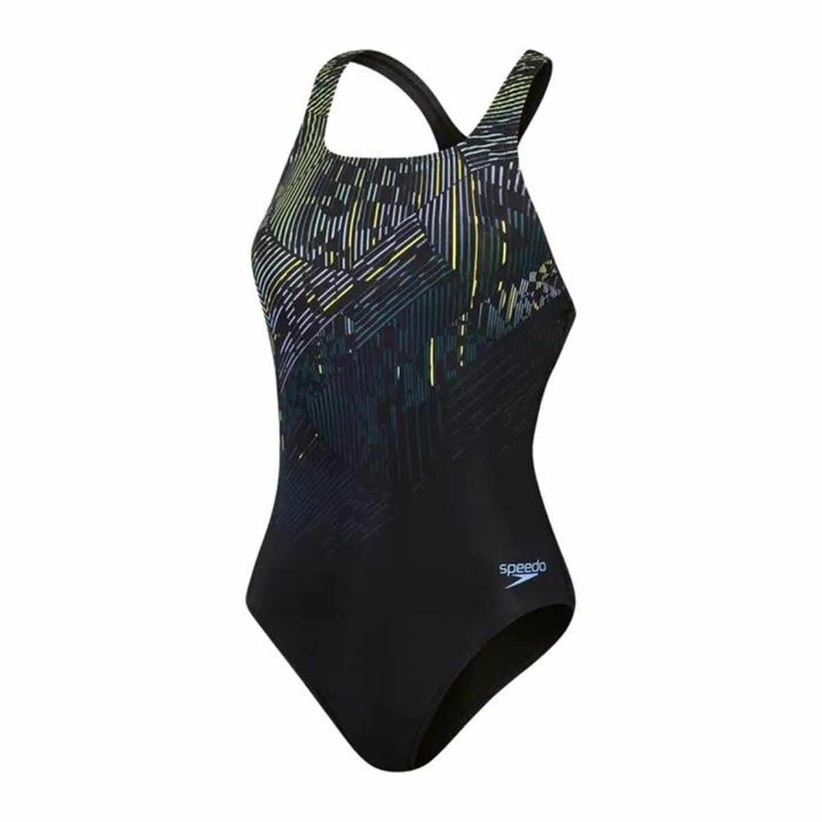 Swimsuit for Girls Speedo Digital Printed Medalist Black (Refurbished A)