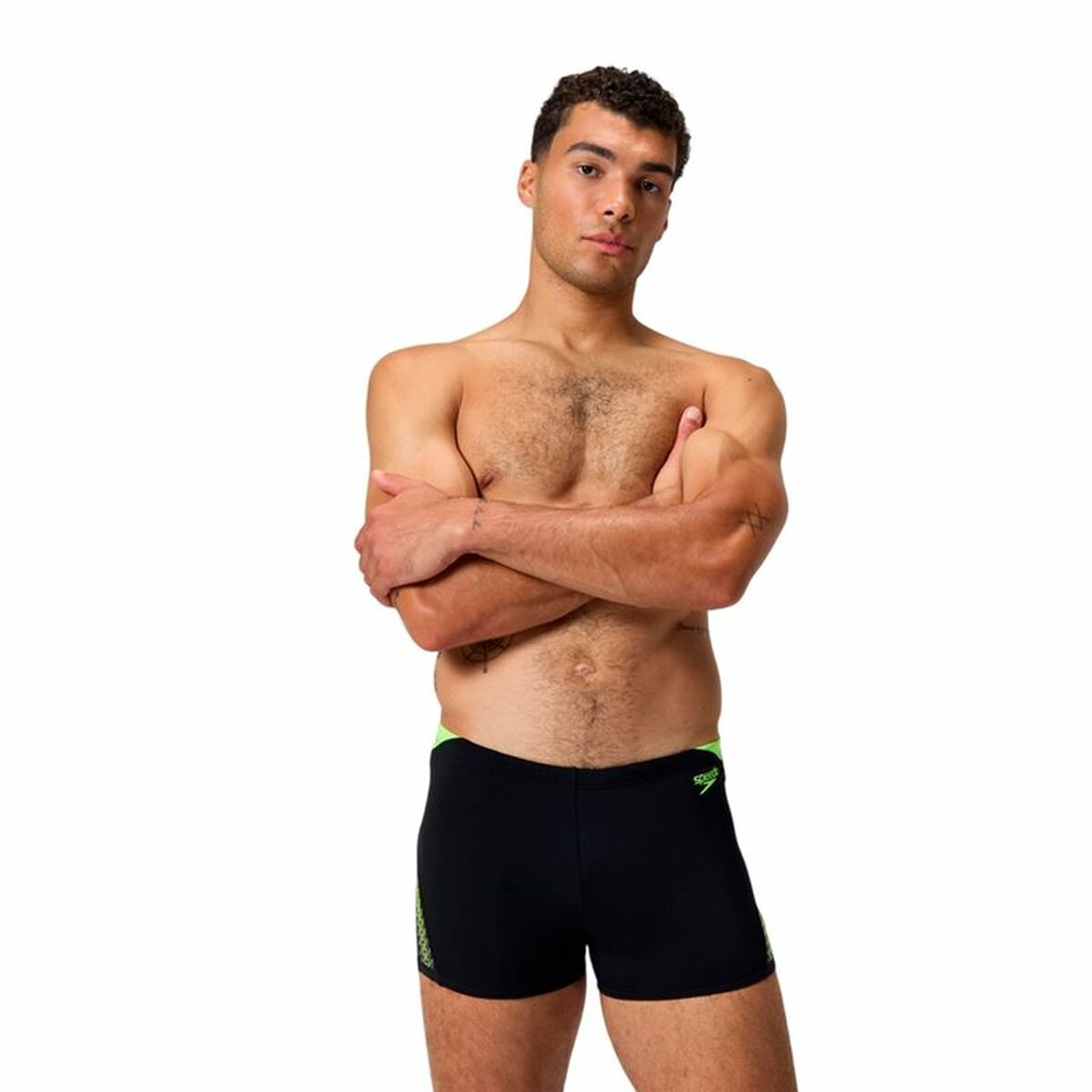 Menâs Bathing Costume Speedo boom Splice Aquashort Black Menâs Bathing Costume Speedo boom Splice Aquashort Black