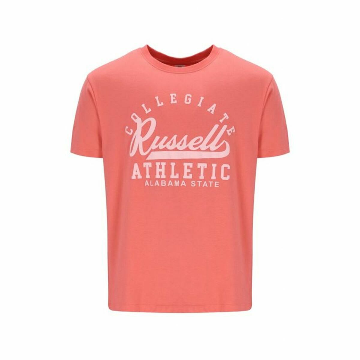 Short Sleeve T-Shirt Russell Athletic Amt A30211 Coral Men Short Sleeve T-Shirt Russell Athletic Amt A30211 Coral Men