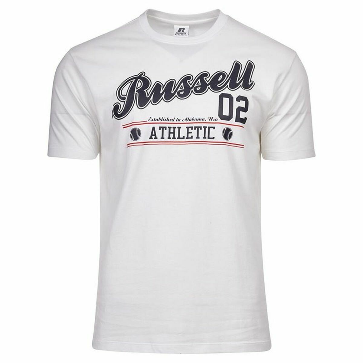 Short Sleeve T-Shirt Russell Athletic Amt A30311 White Men Short Sleeve T-Shirt Russell Athletic Amt A30311 White Men