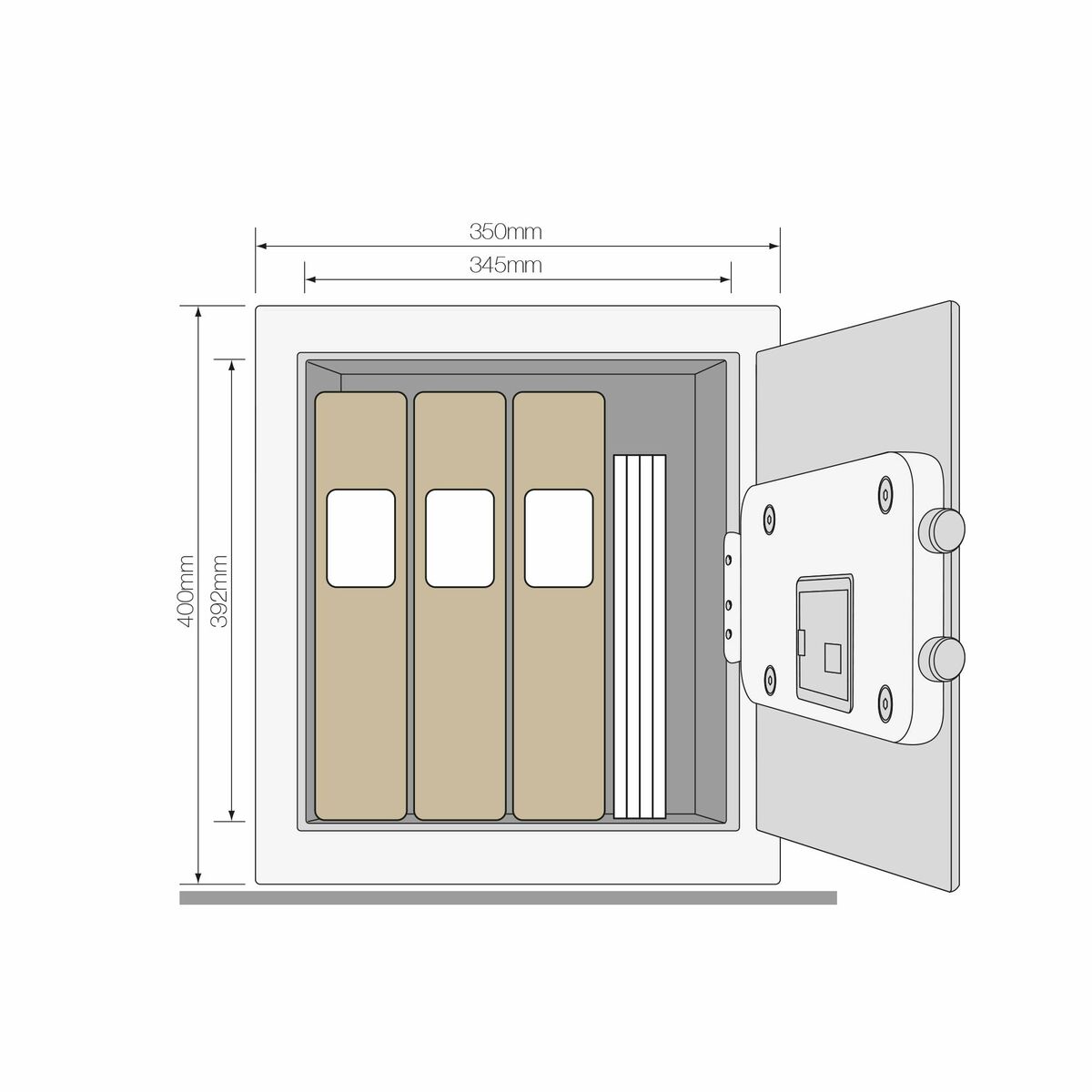 Safe Box with Electronic Lock Yale YSEB/400/EB1 Black Stainless steel Steel