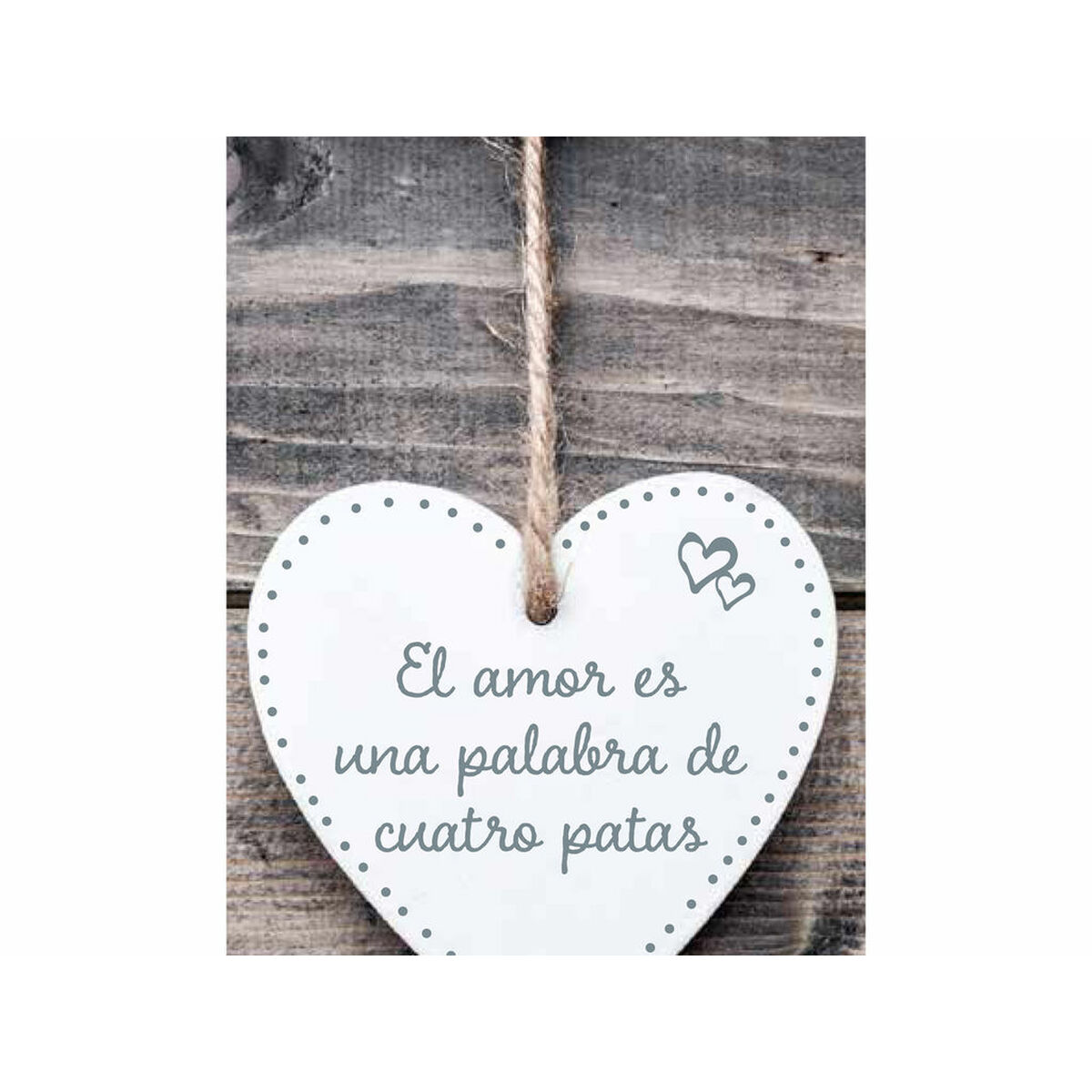 Hanging decoration Magnet & Steel El amor es una palabra de cuatro patas Heart 13 x 13 x 0,8 cm Hanging decoration Magnet & Steel El amor es una palabra de cuatro patas Heart 13 x 13 x 0,8 cm