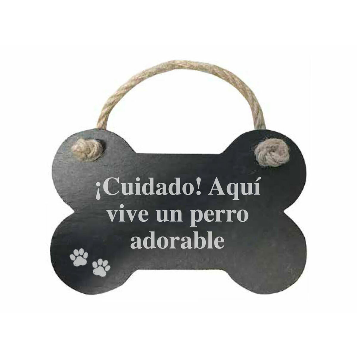 Hanging decoration Magnet & Steel Cuidado aquà vive un perro adorable Bone Board Rope Hanging decoration Magnet & Steel Cuidado aquà vive un perro adorable Bone Board Rope