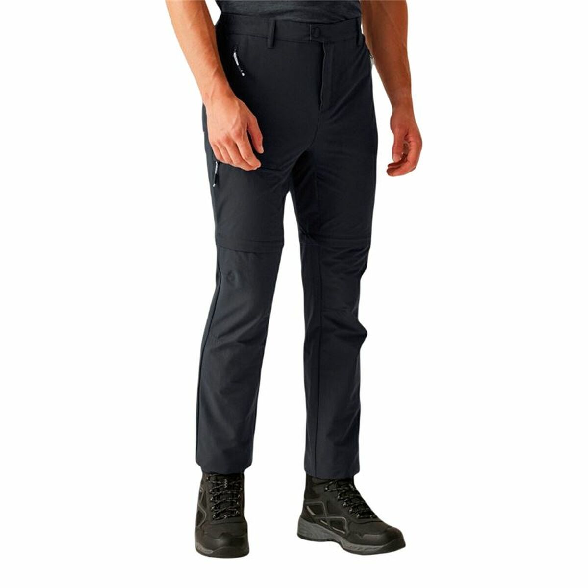 Long Sports Trousers Regatta Highton II Zip Off Black Moutain