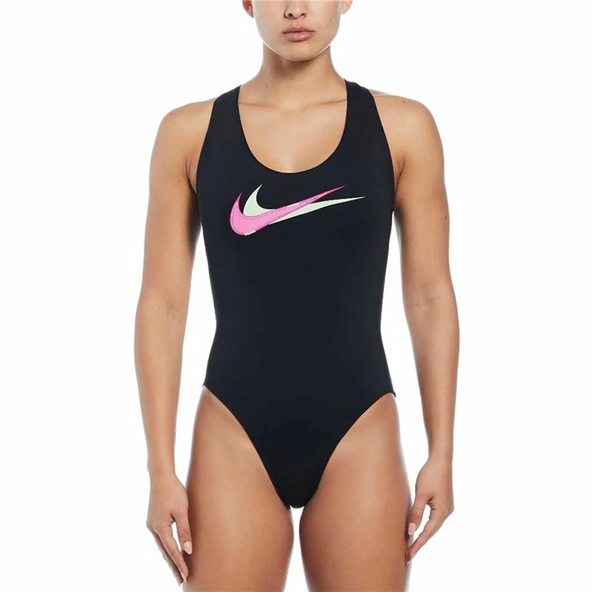 Women’s Bathing Costume Nike Multi Logo Black Women’s Bathing Costume Nike Multi Logo Black