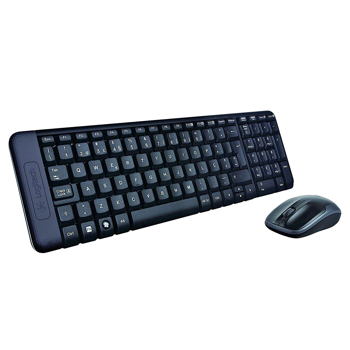 Keyboard and Wireless Mouse Logitech MK220 Black Spanish Qwerty