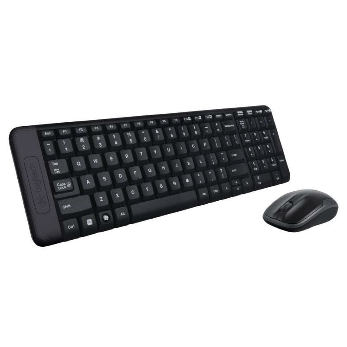 Keyboard and Wireless Mouse Logitech MK220 Black Spanish Qwerty