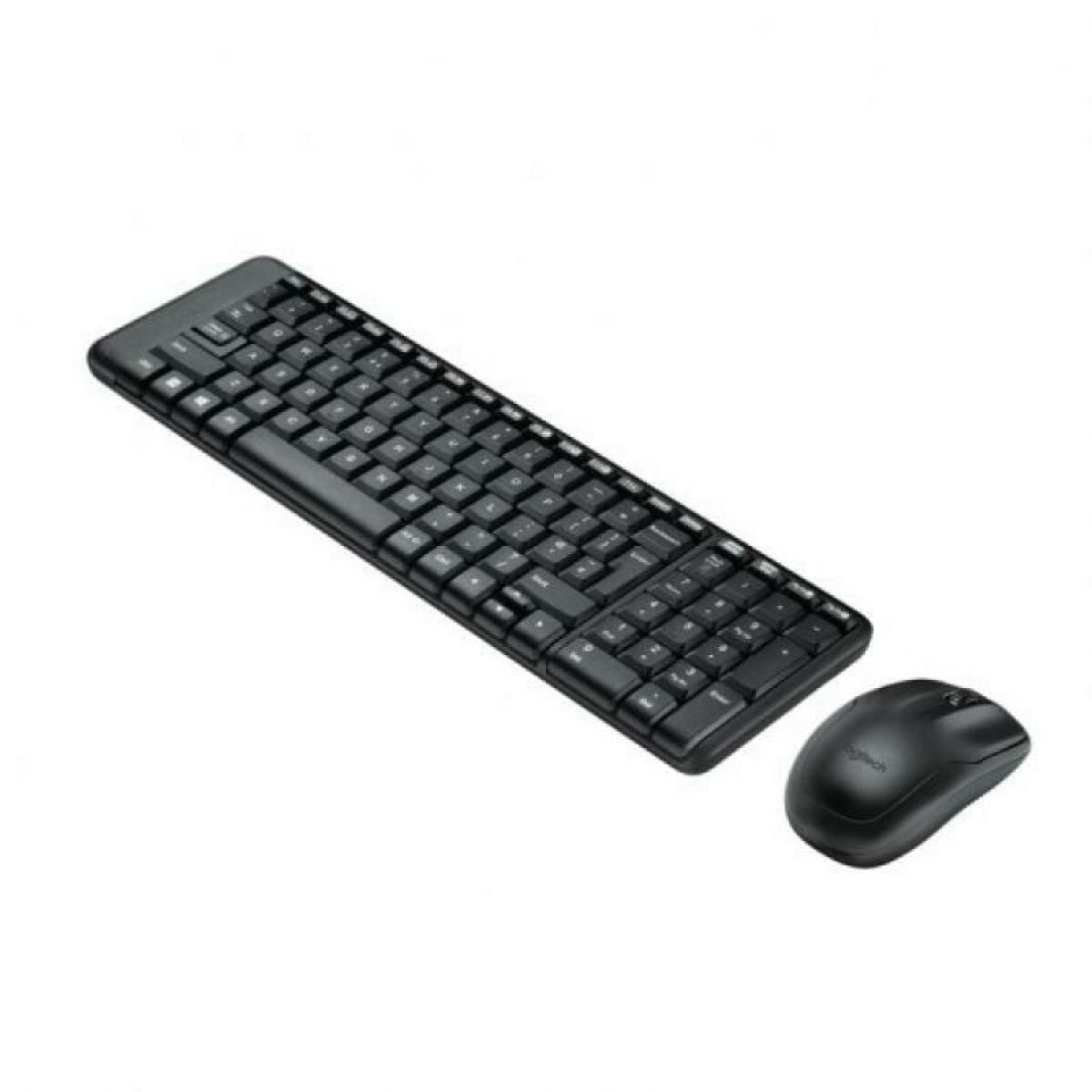 Keyboard and Wireless Mouse Logitech MK220 Black Spanish Qwerty