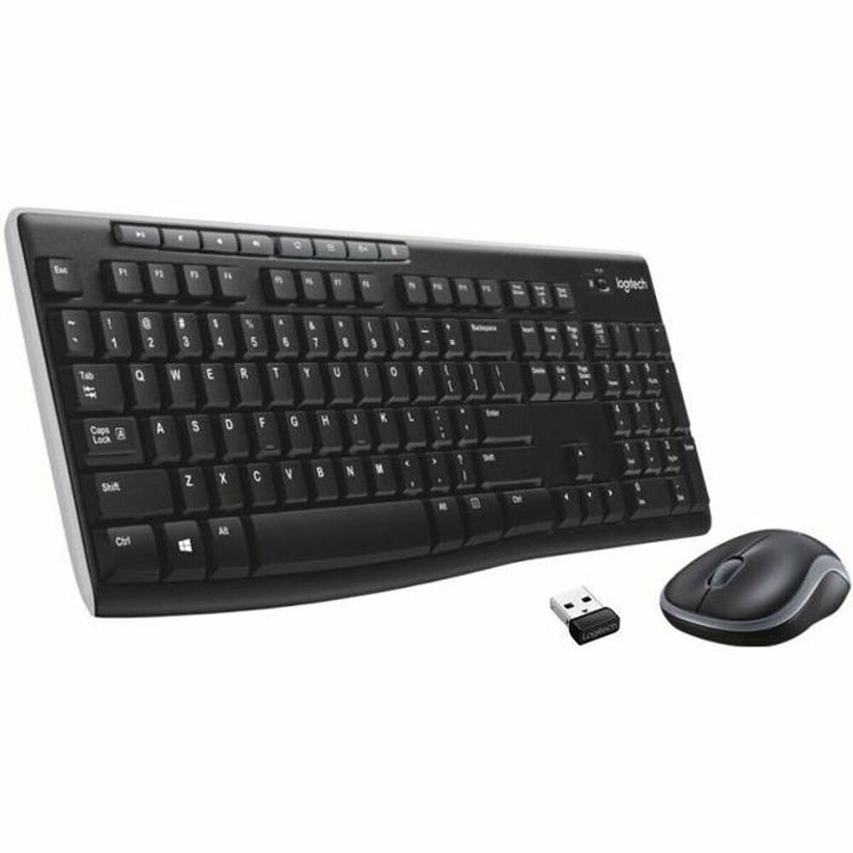 Keyboard and Wireless Mouse Logitech MK270 French Black AZERTY Keyboard and Wireless Mouse Logitech MK270 French Black AZERTY