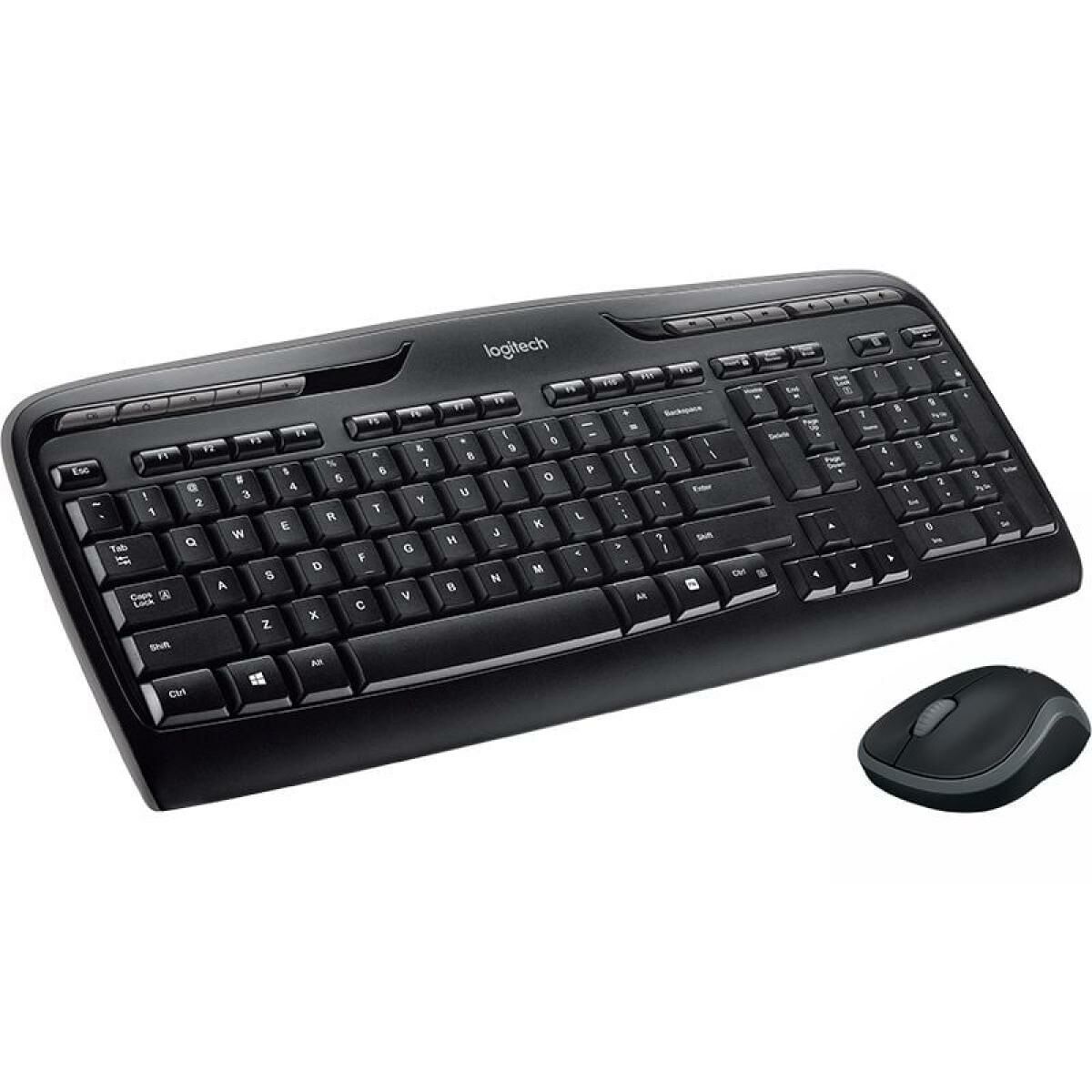 Keyboard and Mouse Logitech MK330 Black Spanish Qwerty Keyboard and Mouse Logitech MK330 Black Spanish Qwerty