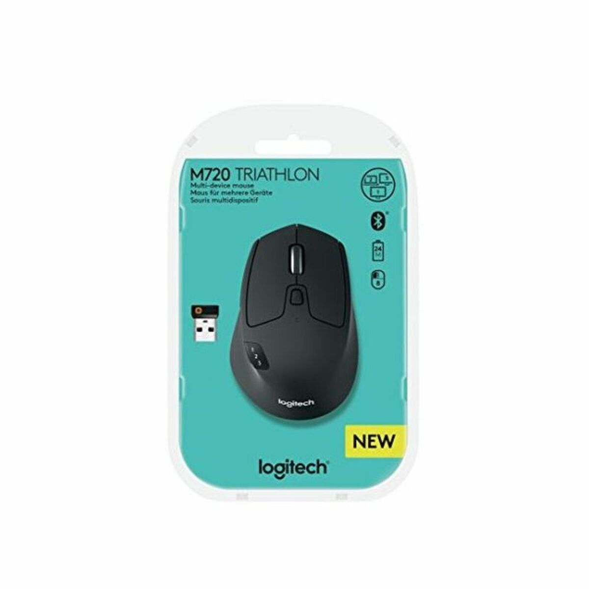 Optical Wireless Mouse Logitech M720 1000 dpi Black