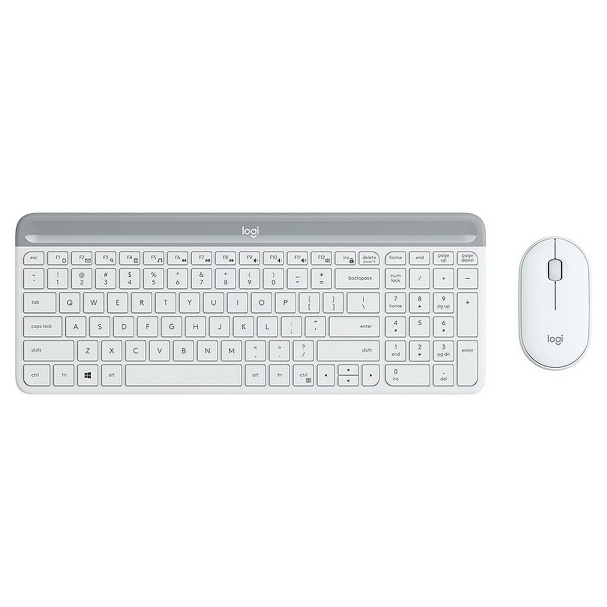 Keyboard and Mouse Logitech MK470 White French AZERTY