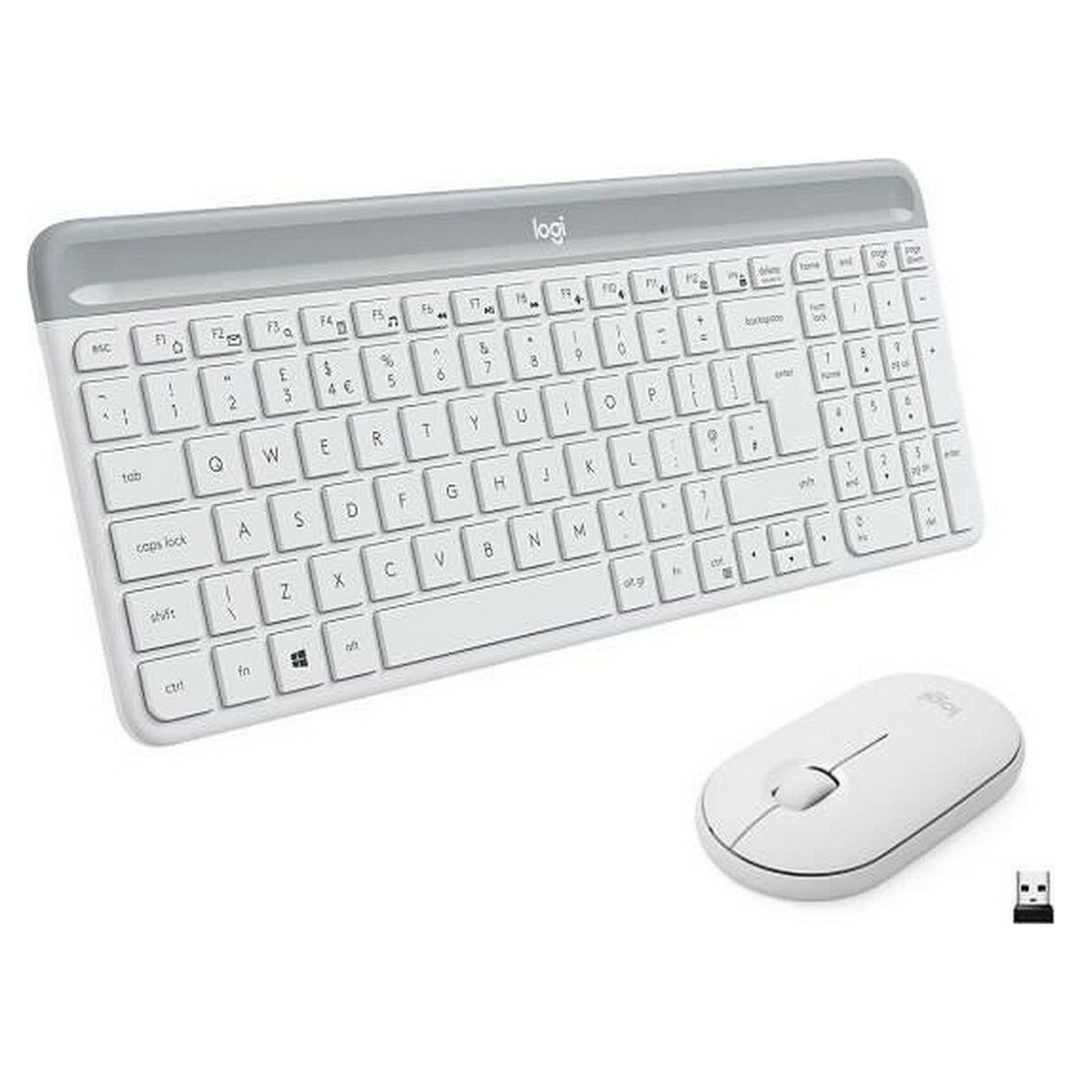 Keyboard and Mouse Logitech MK470 White French AZERTY