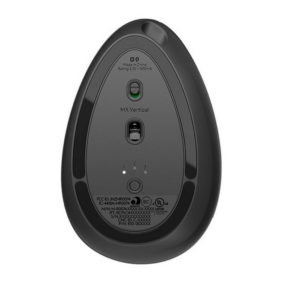Optical Wireless Mouse Logitech MX Vertical 4000 dpi Grey Steel 4000 dpi