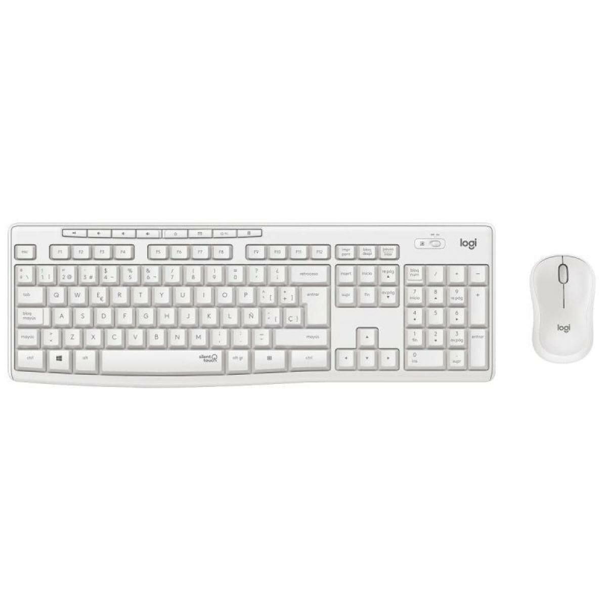 Keyboard and Mouse Logitech MK295 White Spanish Qwerty