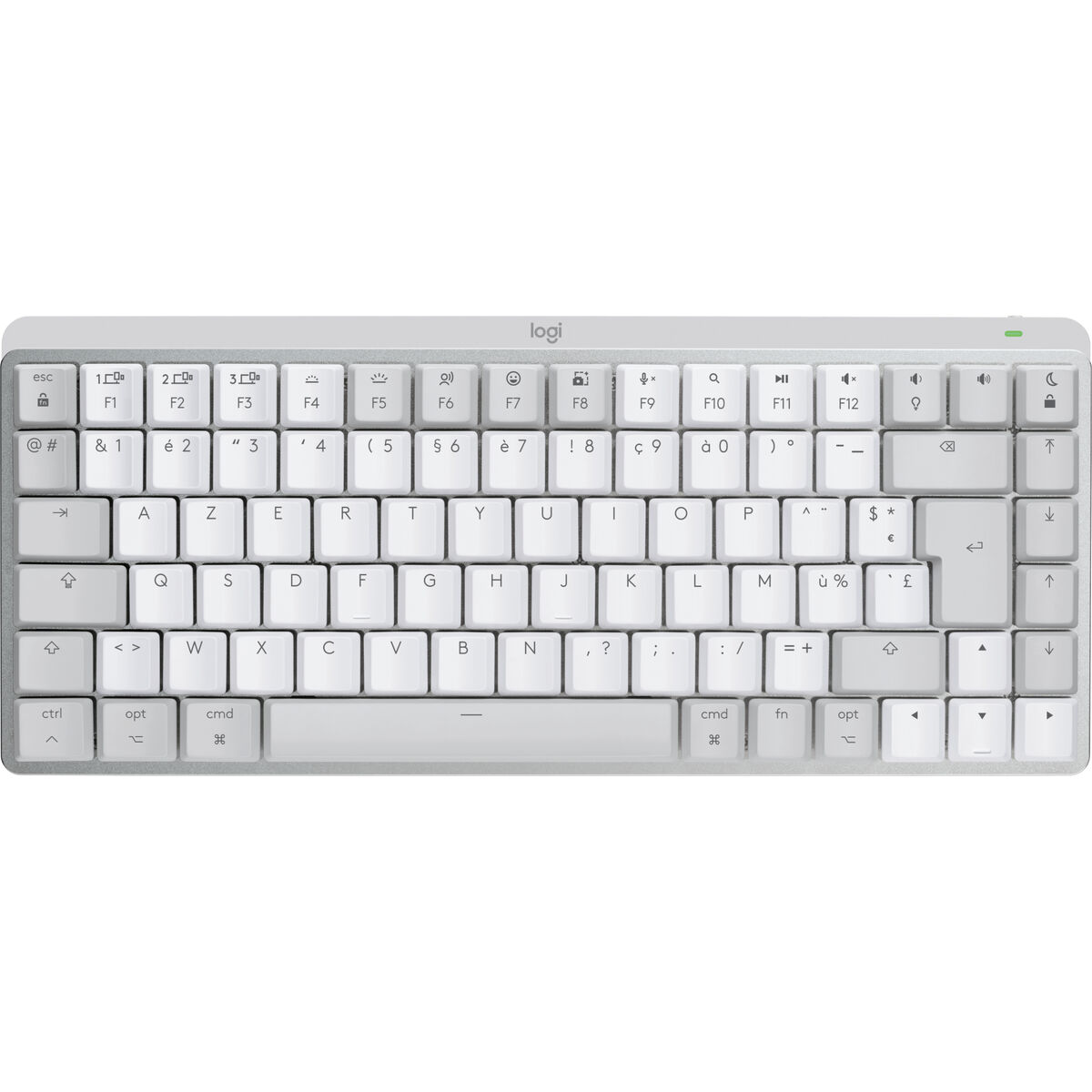 Wireless Keyboard Logitech MX Mini Mechanical for Mac White White/Grey French AZERTY