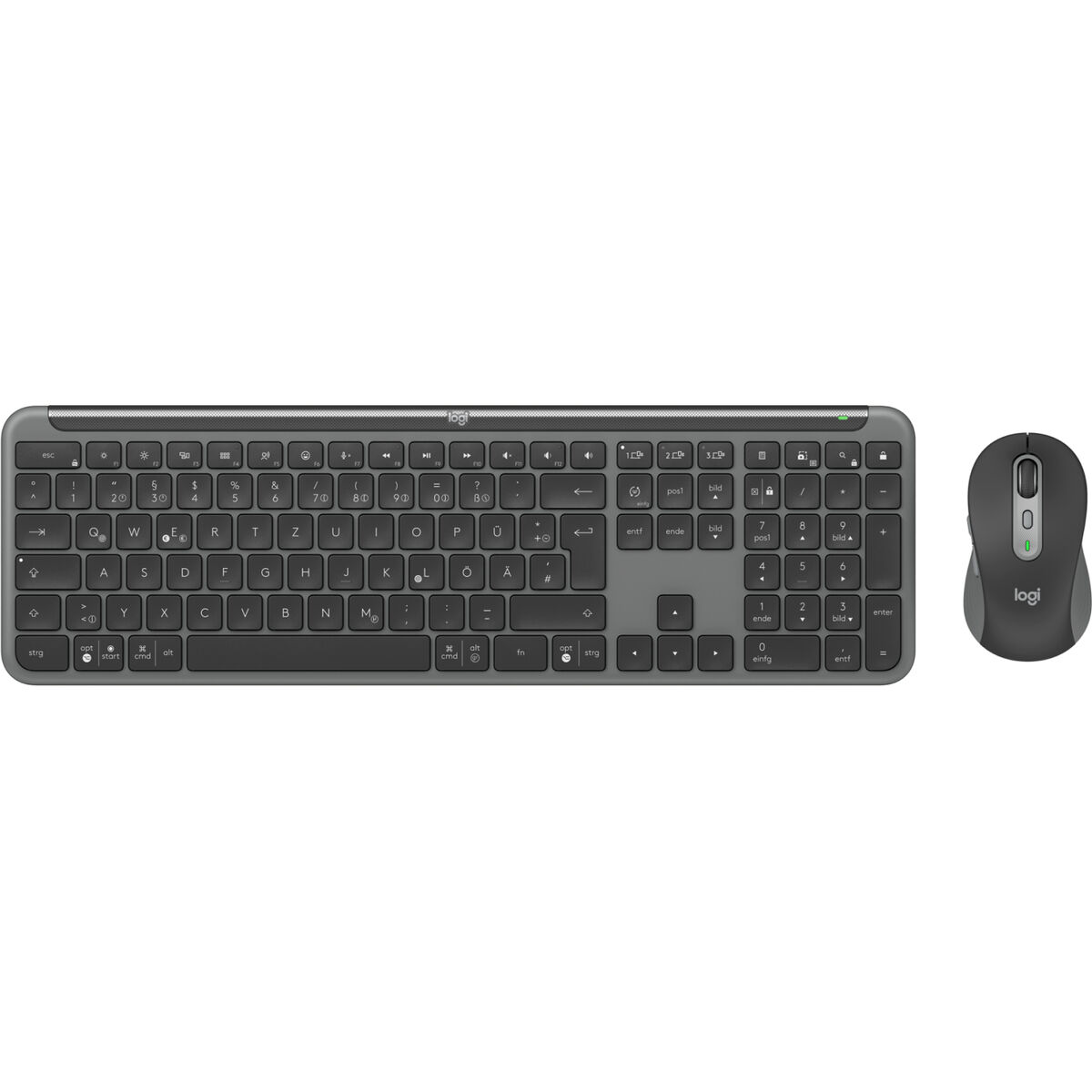 Keyboard and Mouse Logitech 920-012504 Graphite German QWERTZ Keyboard and Mouse Logitech 920-012504 Graphite German QWERTZ