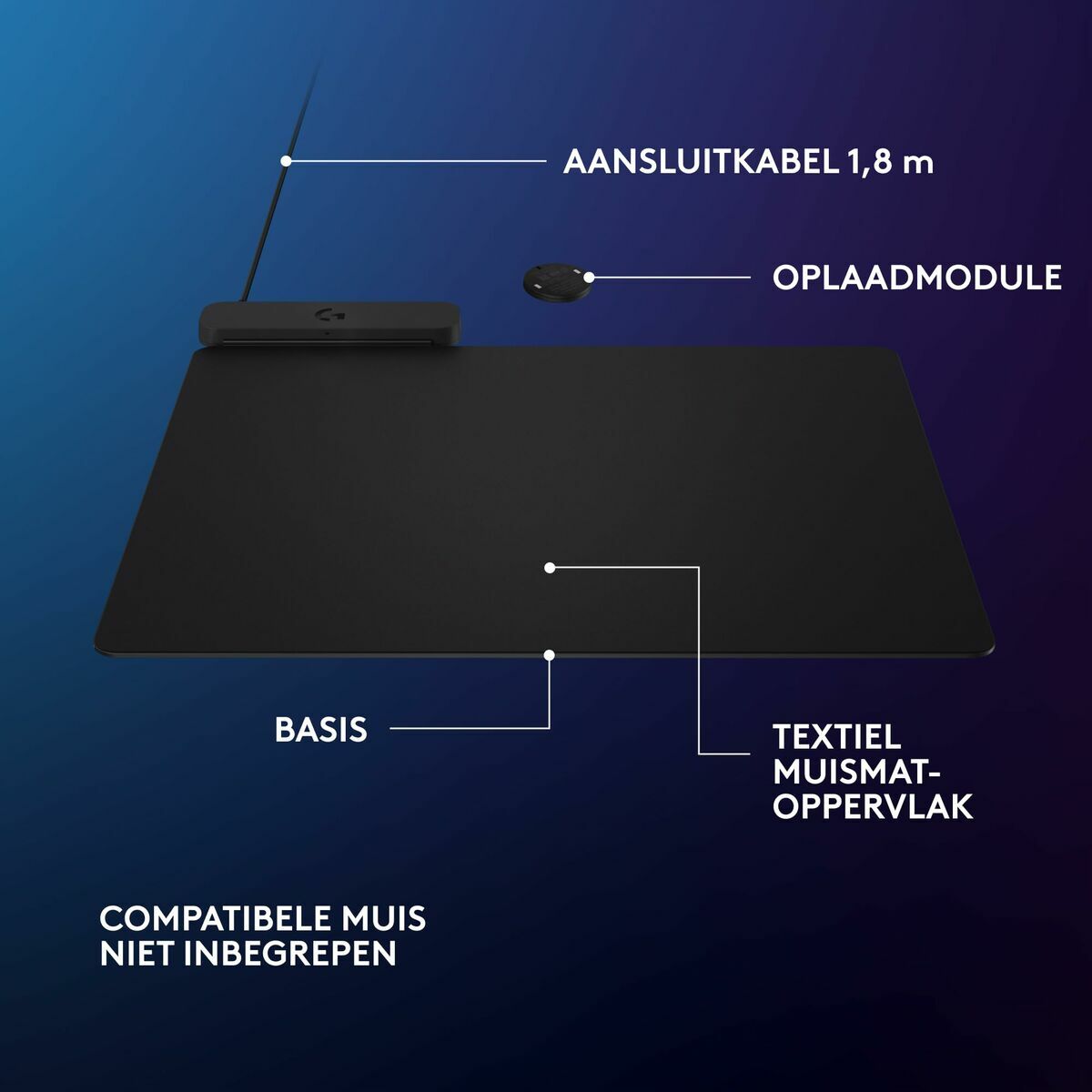 Non-slip Mat Logitech Black