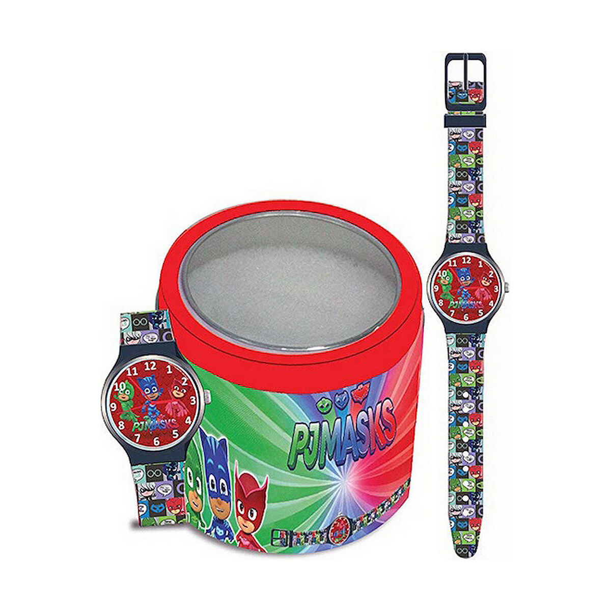 Infant’s Watch PJ Masks PJ MASKS (SUPERPIGIAMINI) – TIN BOX (Ø 33 mm)