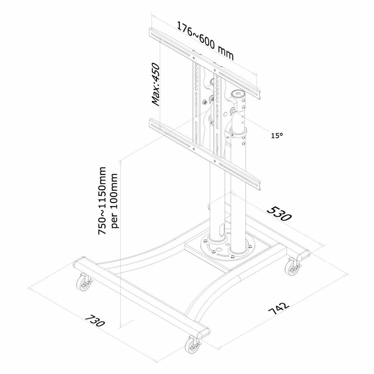 TV Mount Neomounts PLASMA-M1200 27″ 70″ 42″ 50 kg