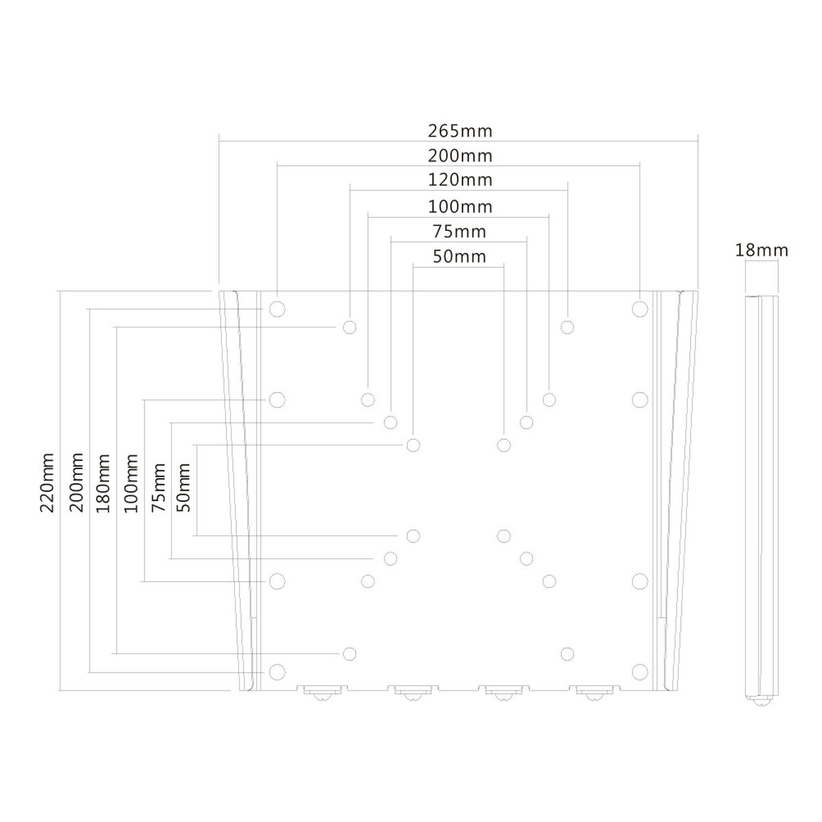 Fixed TV Support Neomounts FPMA-W110BLACK 10″ 40″ 35 kg