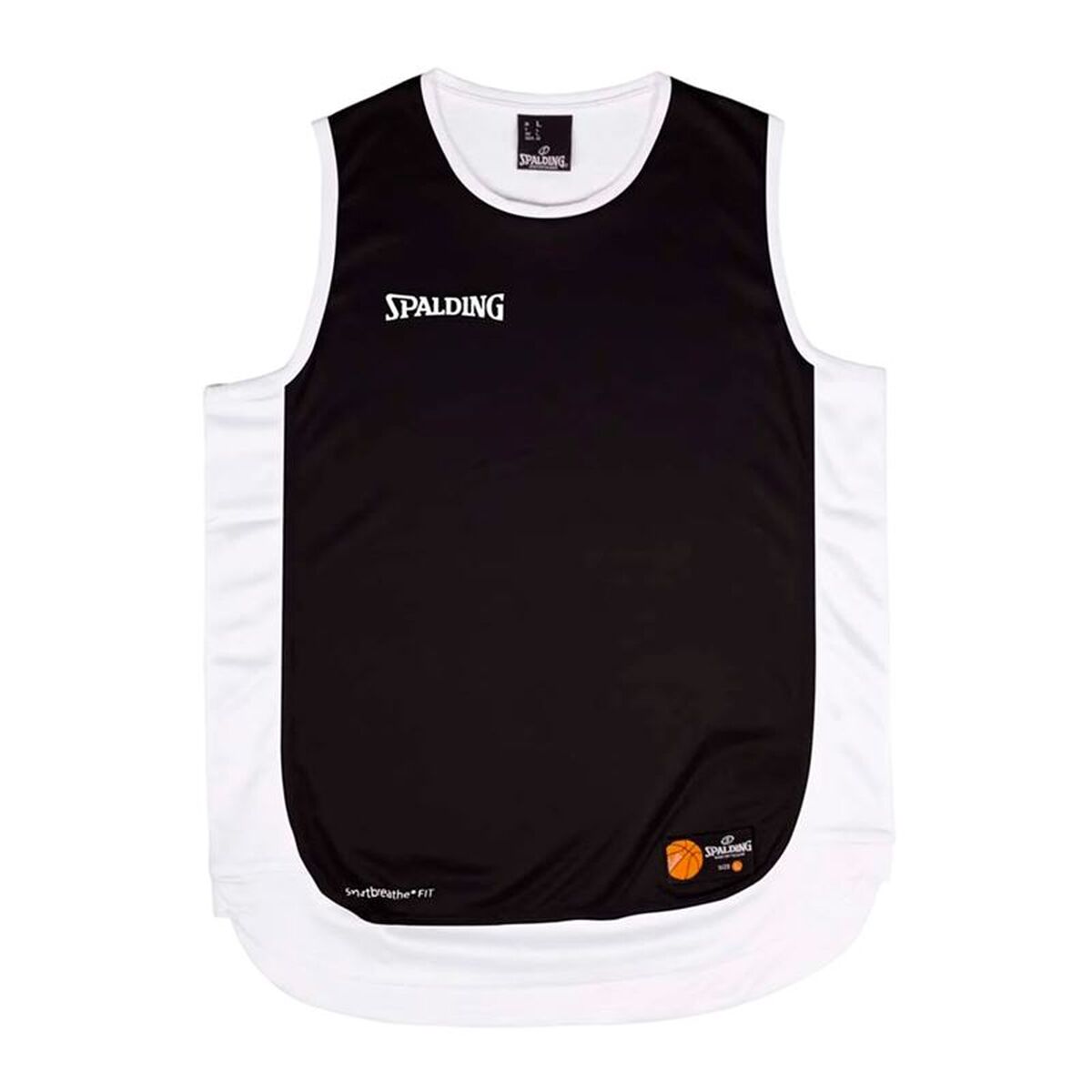 Basketball shirt Spalding Hustle Tank White Black Basketball shirt Spalding Hustle Tank White Black