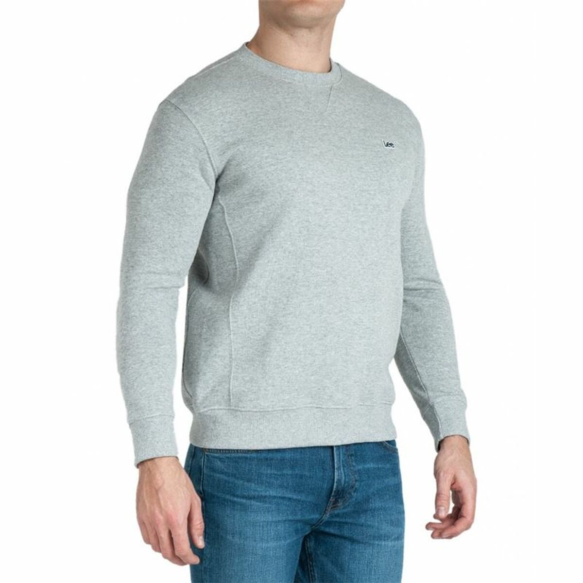 Men’s Sweatshirt without Hood Lee Plain Crew Sws Men’s Sweatshirt without Hood Lee Plain Crew Sws