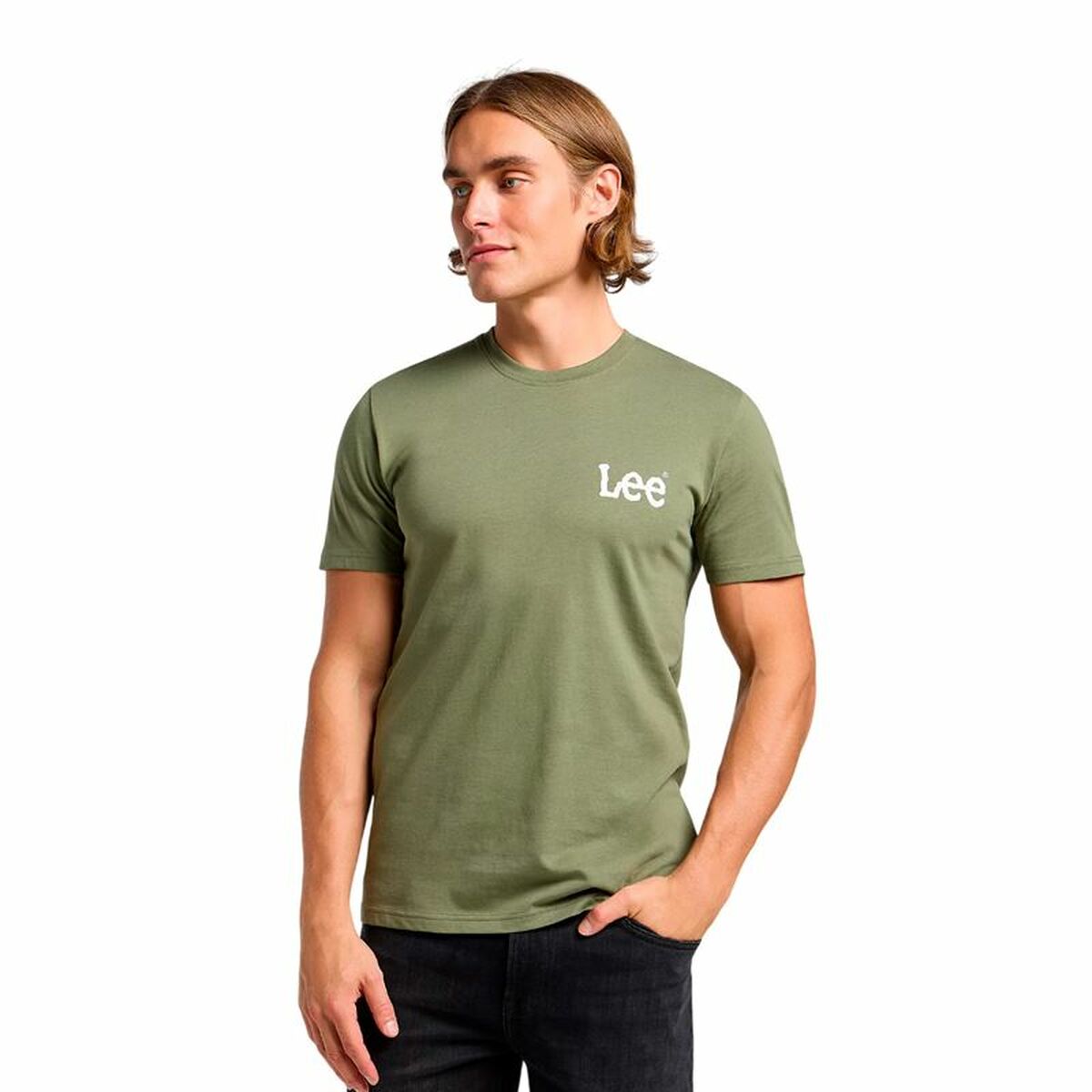 Mens Short Sleeve T-Shirt Lee Medium Wobbly Lee S