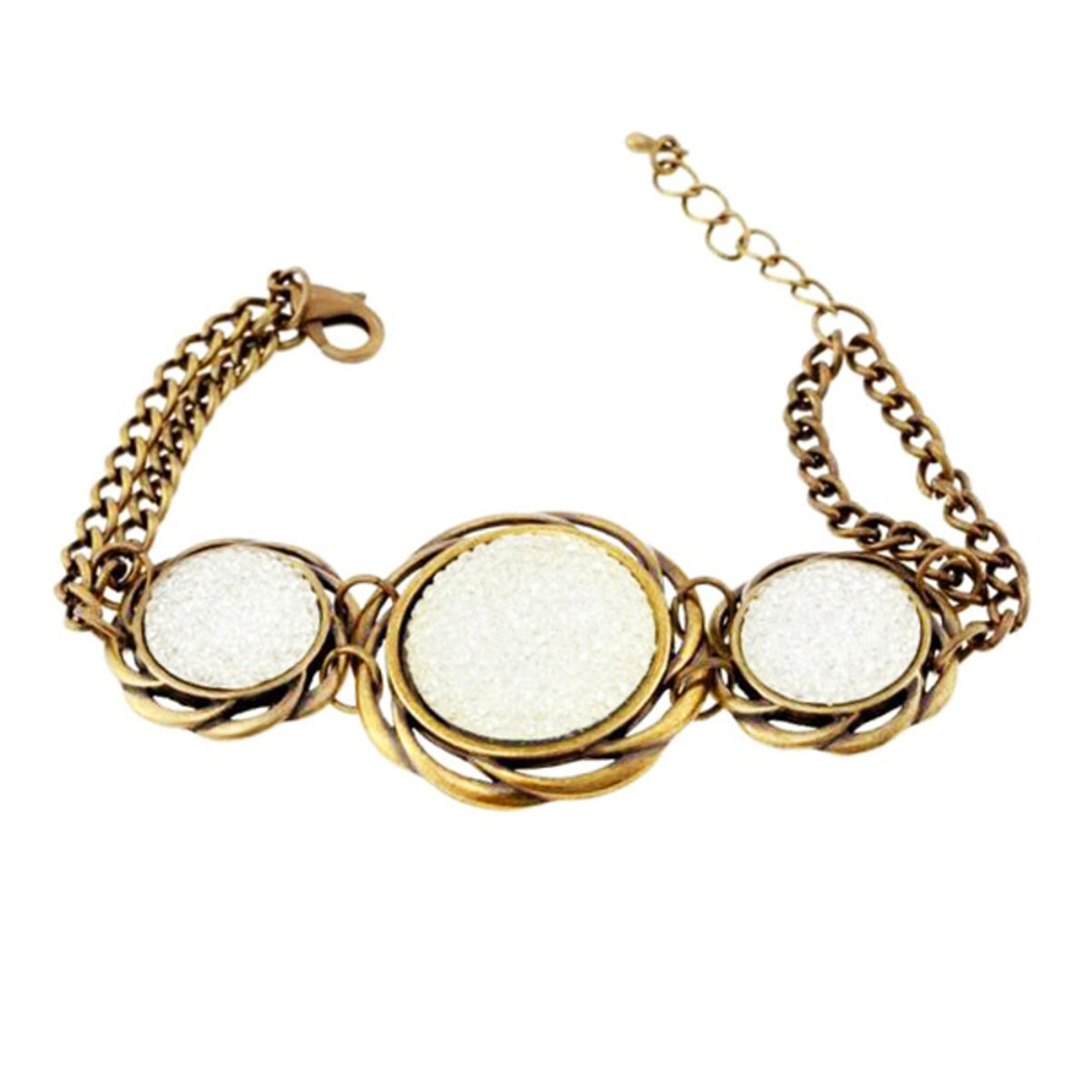 Ladies’Bracelet Cristian Lay 437080 White Steel Golden (19 cm)