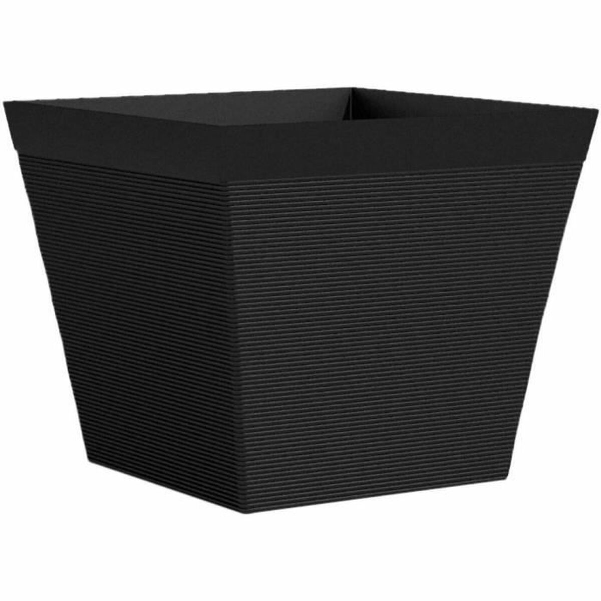 Plant pot Garden ID Black Anthracite Squared 33 x 39 x 33 cm Plant pot Garden ID Black Anthracite Squared 33 x 39 x 33 cm