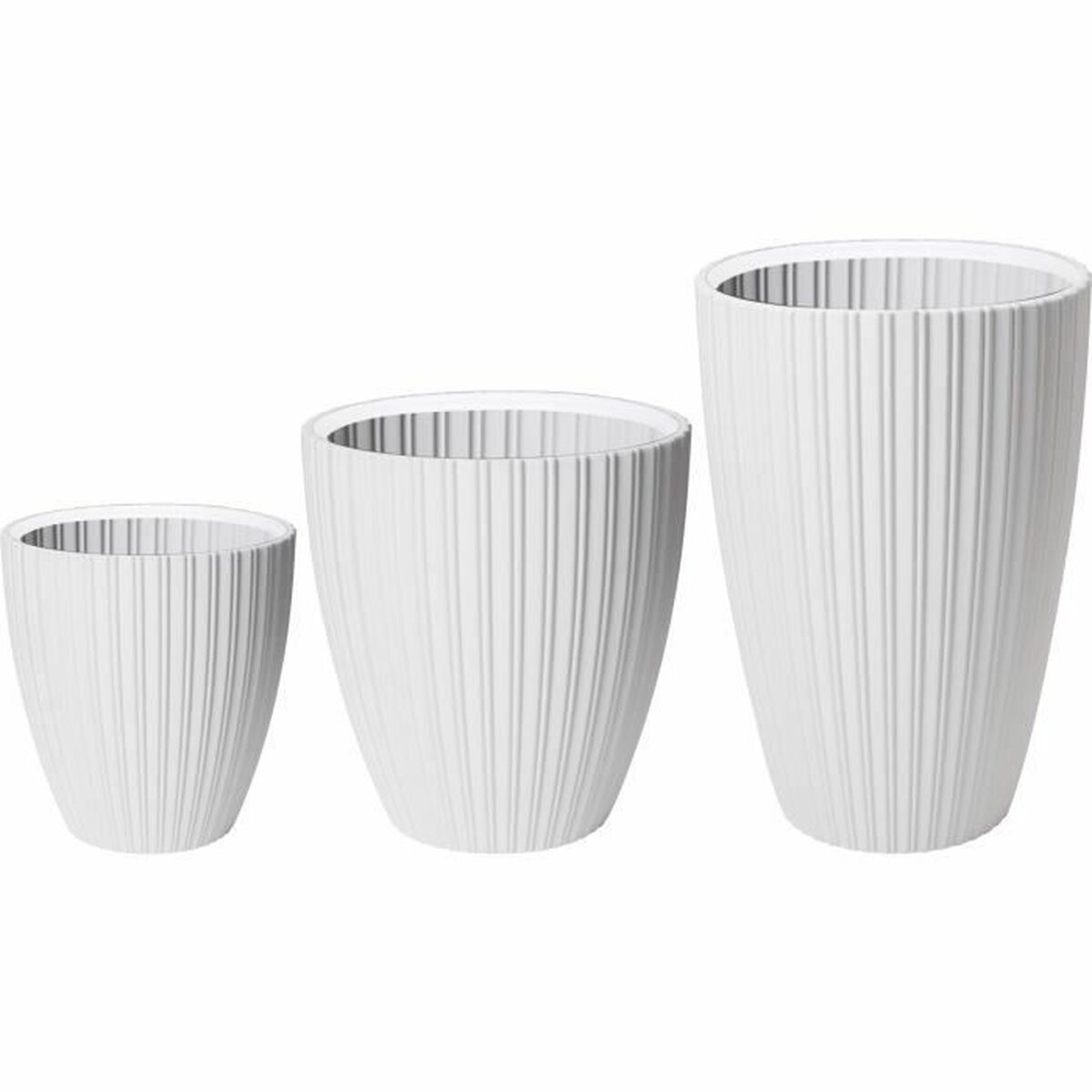 Plant pot Garden ID Fancy White Polyethylene 40 x 42 cm