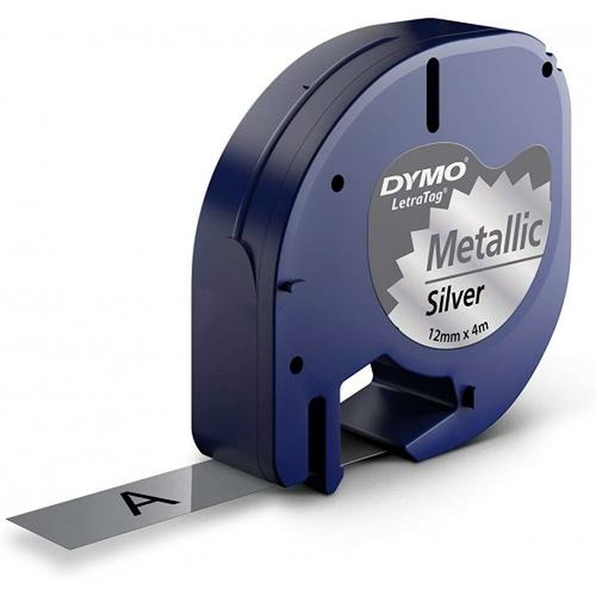 Laminated Tape for Labelling Machines Dymo 91208 LetraTag Black Silver 12 mm (10Units)