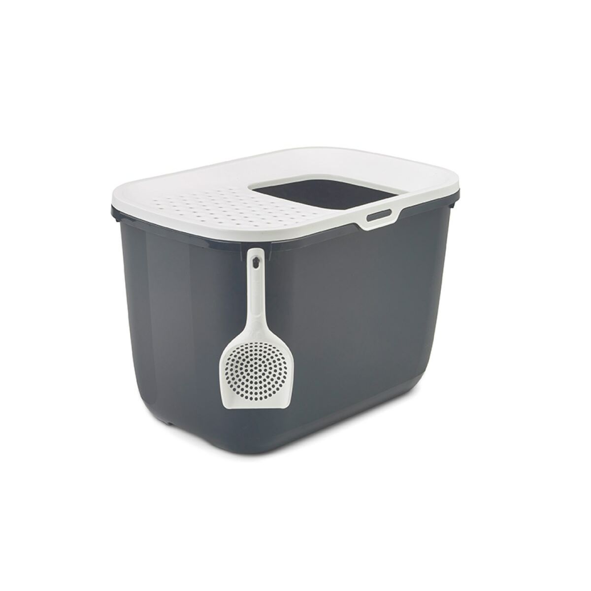 Cat Litter Box Vadigran White Anthracite Plastic