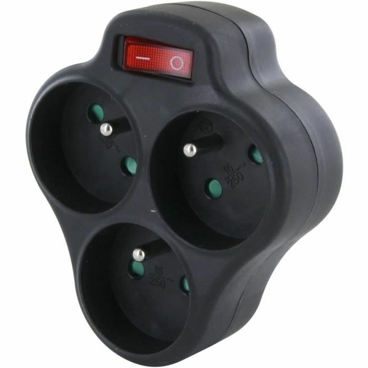3-socket plugboard with power switch Chacon Domin 3x16A