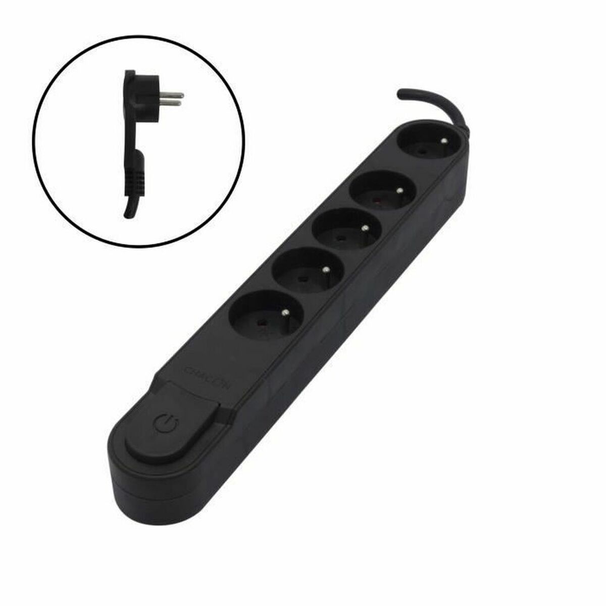 Power Socket – 5 Sockets with Switch Chacon (1,5 m)