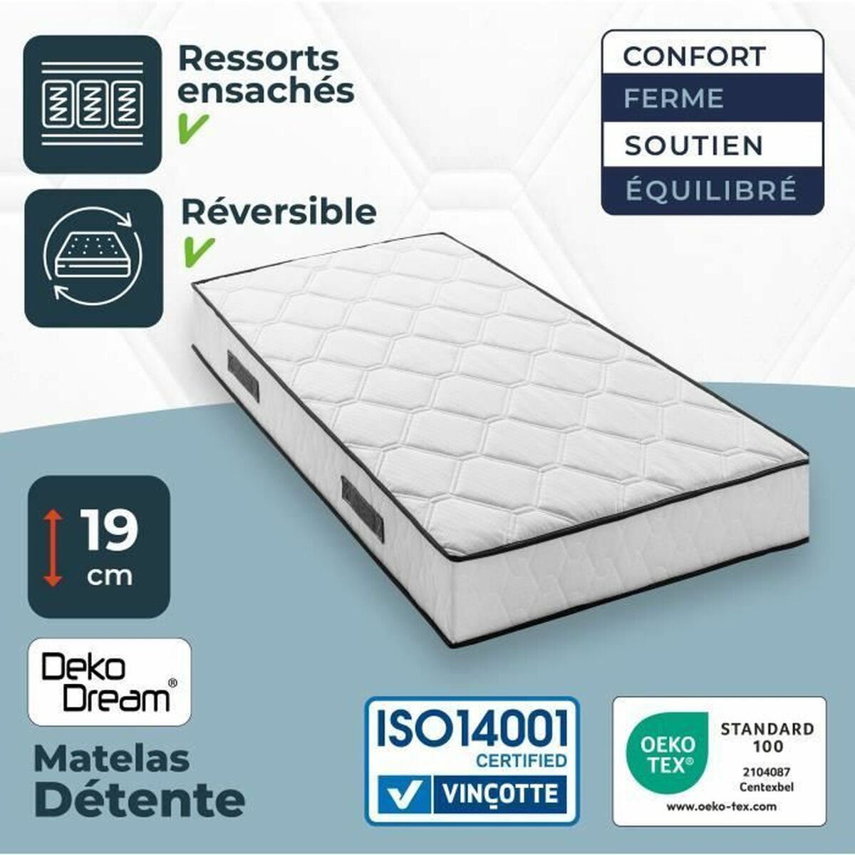 Viscoelastic Mattress Somnis Beeding 90 x 200 cm