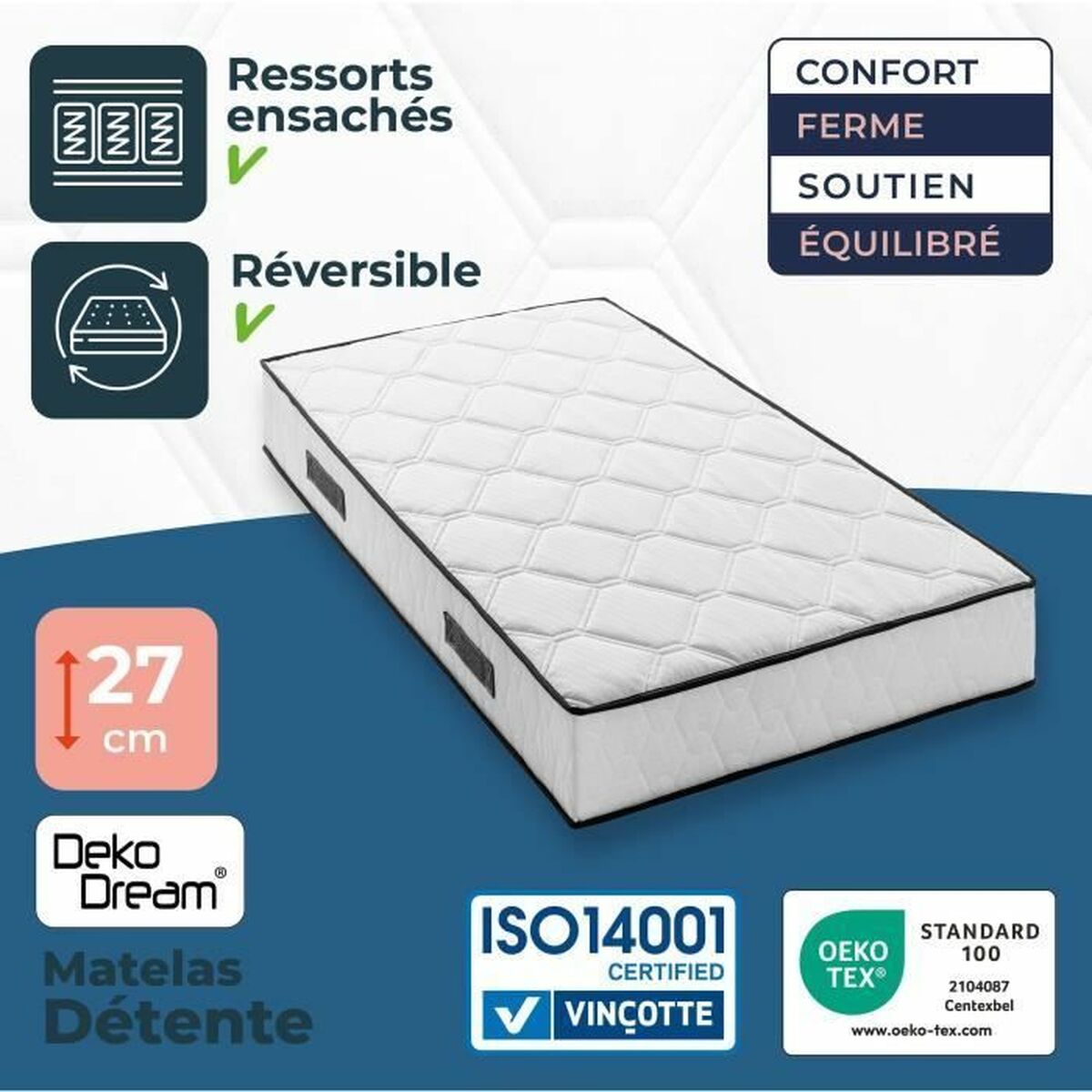 Viscoelastic Mattress Somnis Beeding 90 x 190 cm