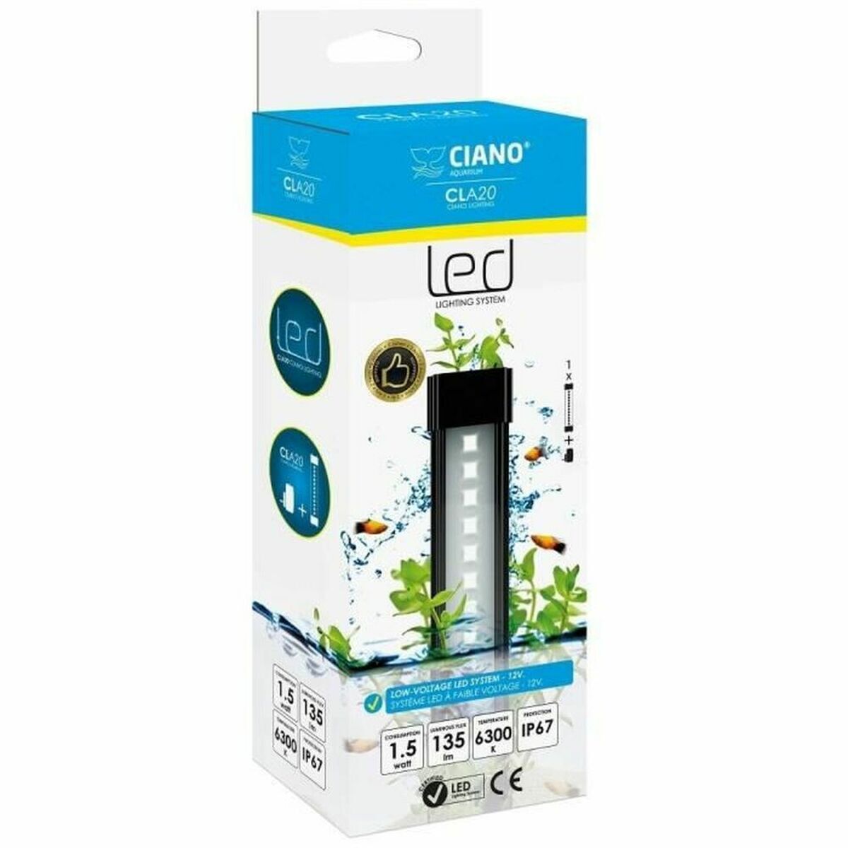 LED Light Ciano Cla20 Plants 8 W Black LED Light Ciano Cla20 Plants 8 W Black