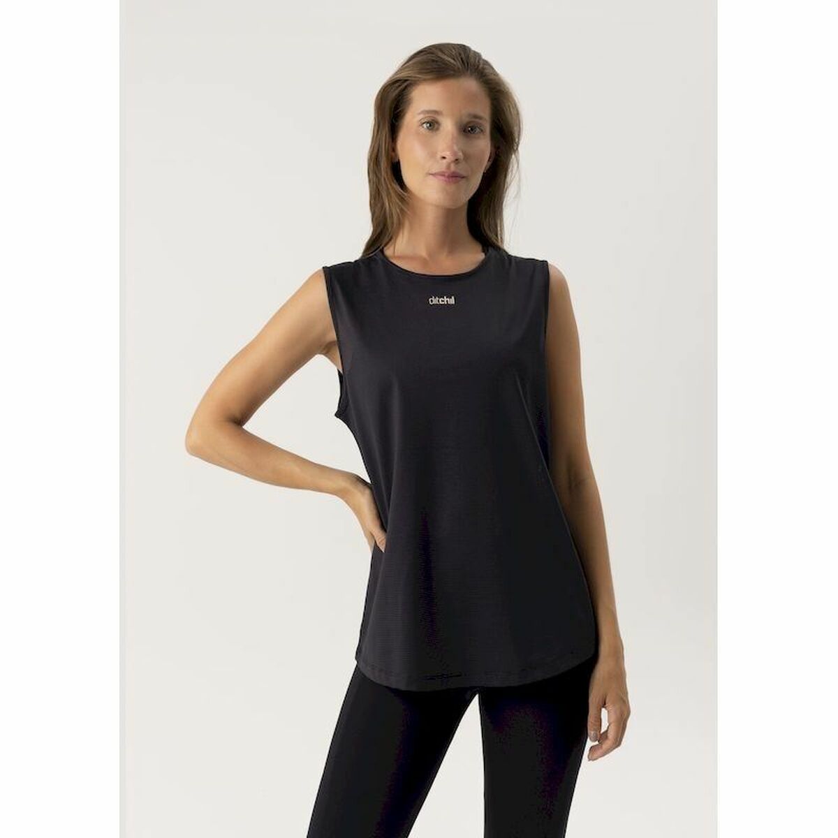 Women’s Sleeveless T-shirt Ditchil Aria Black