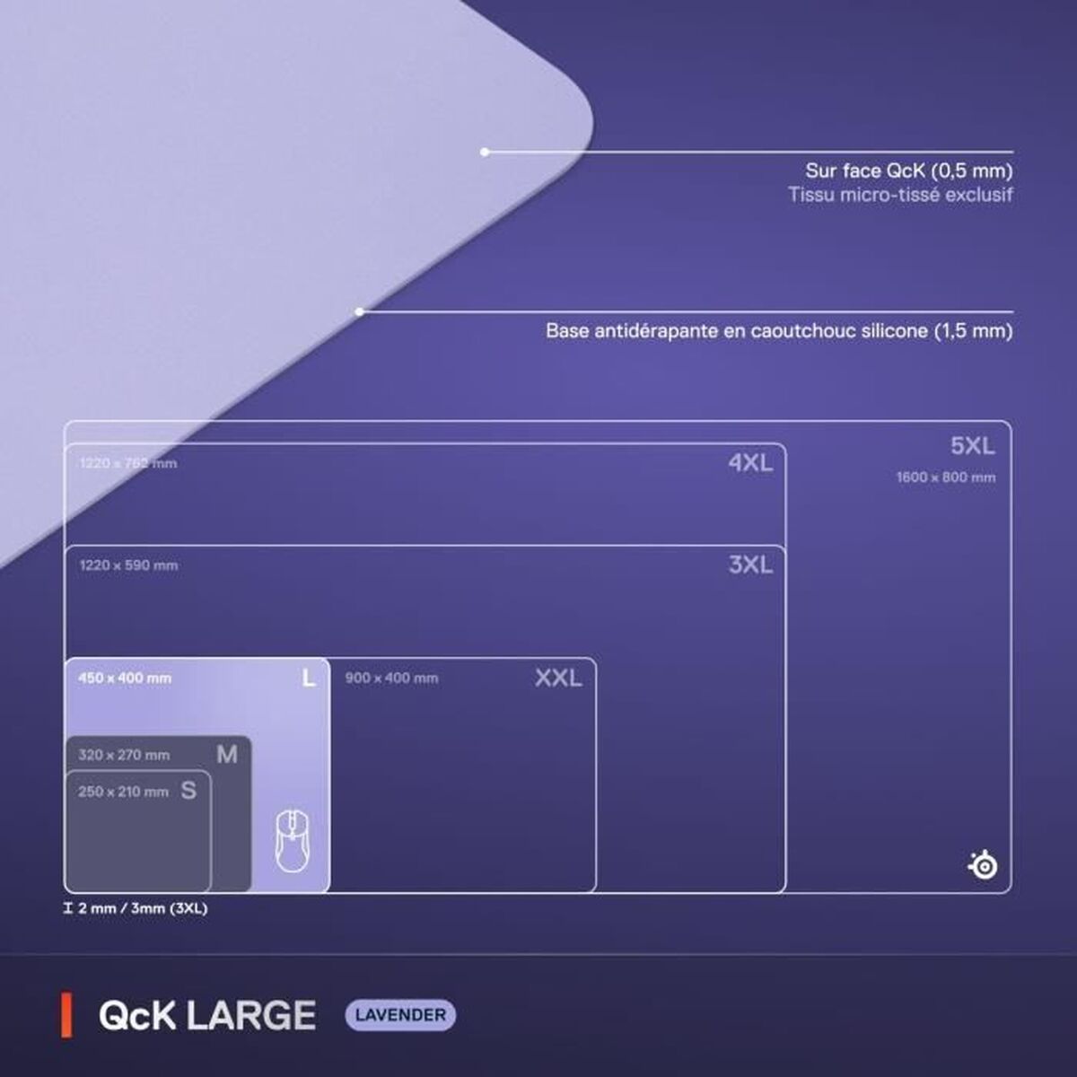 Mouse Mat SteelSeries Lilac